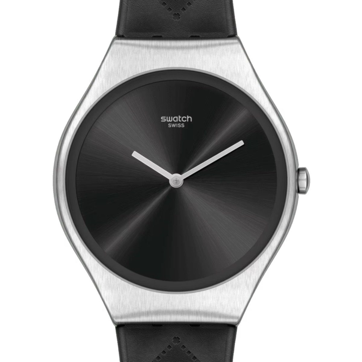 Swatch Quarzuhr Swatch SYXS136 Armband-Uhr Black Quilted Analog Quarz Leder-Band Ø 38