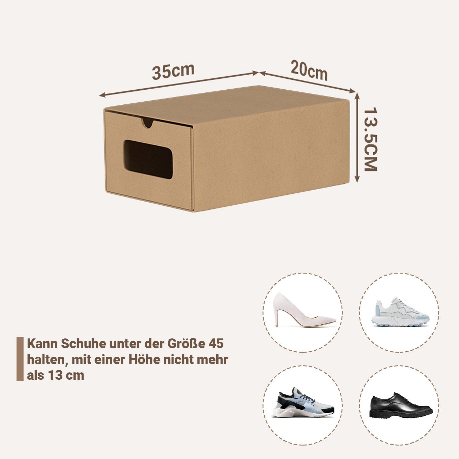 Clanmacy Schuhbox 10/20X Schuhboxen Boxen stapelbar mit Sichtfenster Schuhe Spielzeug (10 St)