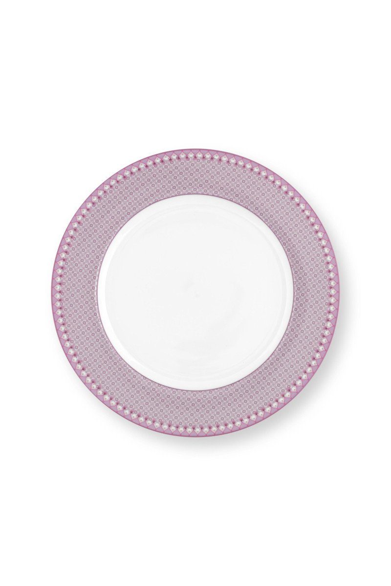 PiP Studio Speiseteller Lily&Lotus Speiseteller weiss/lila 26,5cm, Plate Lily&Lotus Tiles Lilac 26.5cm