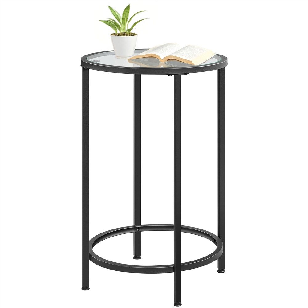 Yaheetech Beistelltisch rund Glastisch, Kleiner Couchtisch Ø 41 cm günstig online kaufen