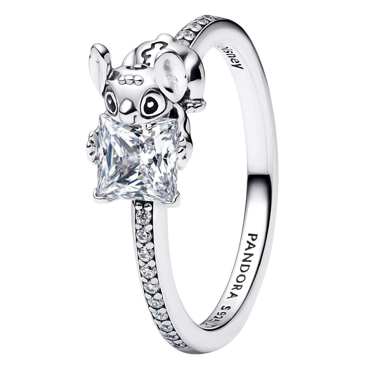 Pandora Silberring 193740C01, für Damen-Ring Disney Stitch & Stone Silber