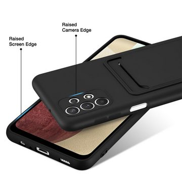 CoolGadget Handyhülle Schwarz als 2in1 Schutz Cover Set für das Samsung Galaxy A13 4G 6,6 Zoll, 2x Glas Display Schutz Folie + 1x TPU Case Hülle für Galaxy A13 4G