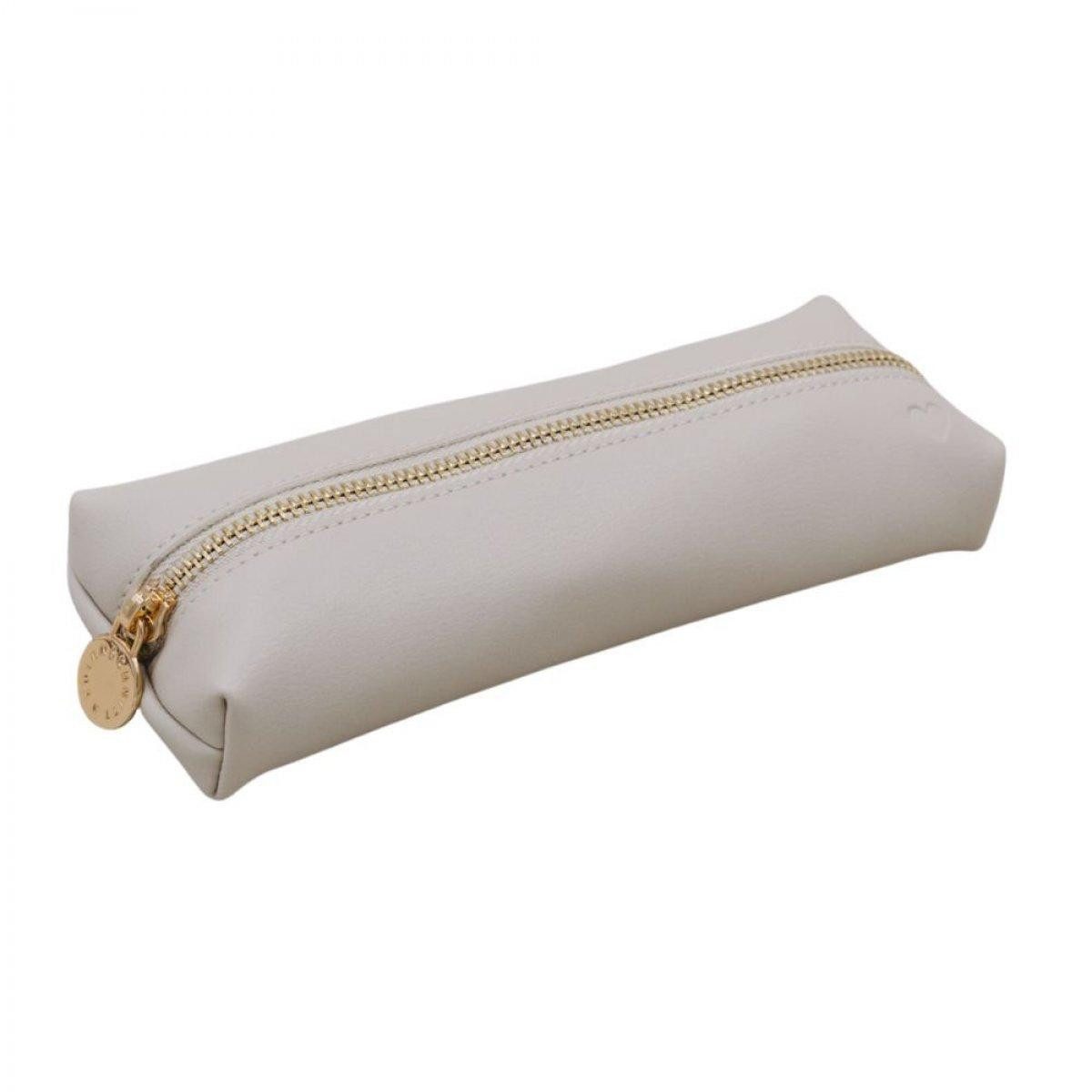Eulenschnitt Reisebehälter Federtasche Herz Taupe