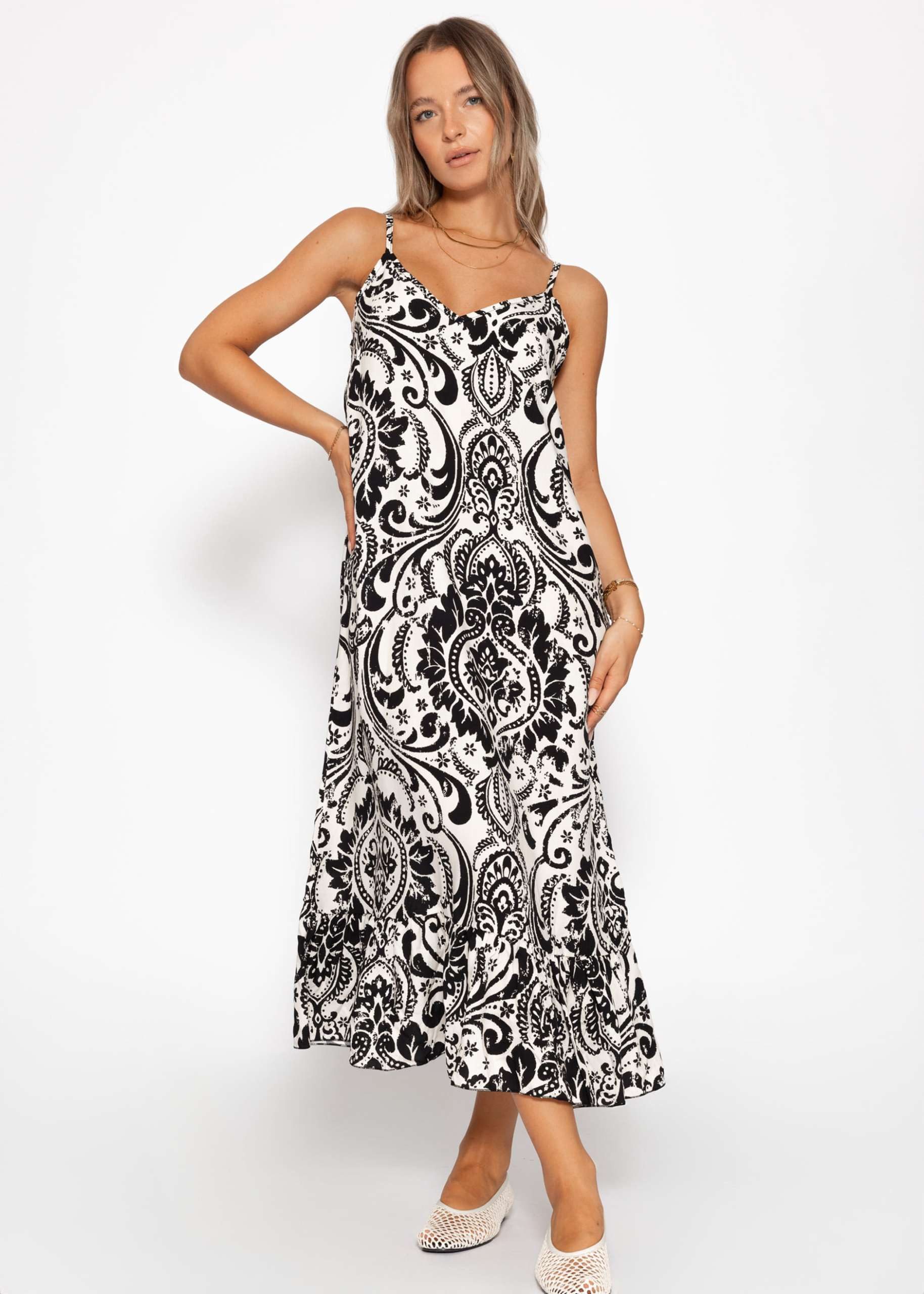 SASSYCLASSY Minikleid Maxi Kleid mit Paisley-Print für Damen Sommerliches K günstig online kaufen