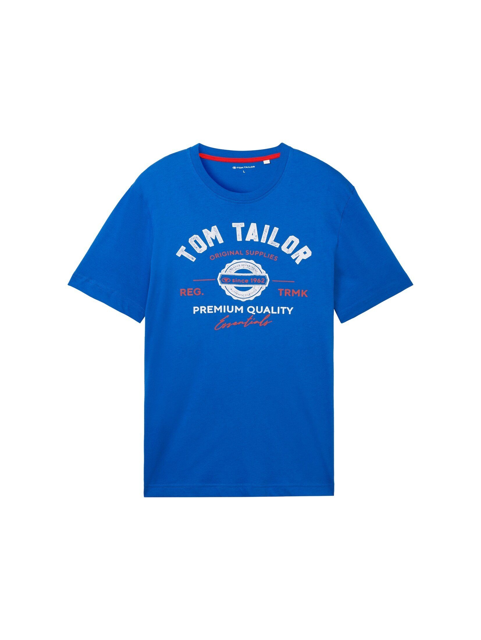 Logo blue TAILOR mit T-Shirt Print sure T-Shirt TOM