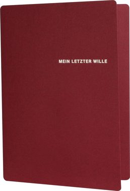 RNK Verlag Geschäftspapier Testament in hochwertiger Mappe "Mein letzter Wille"