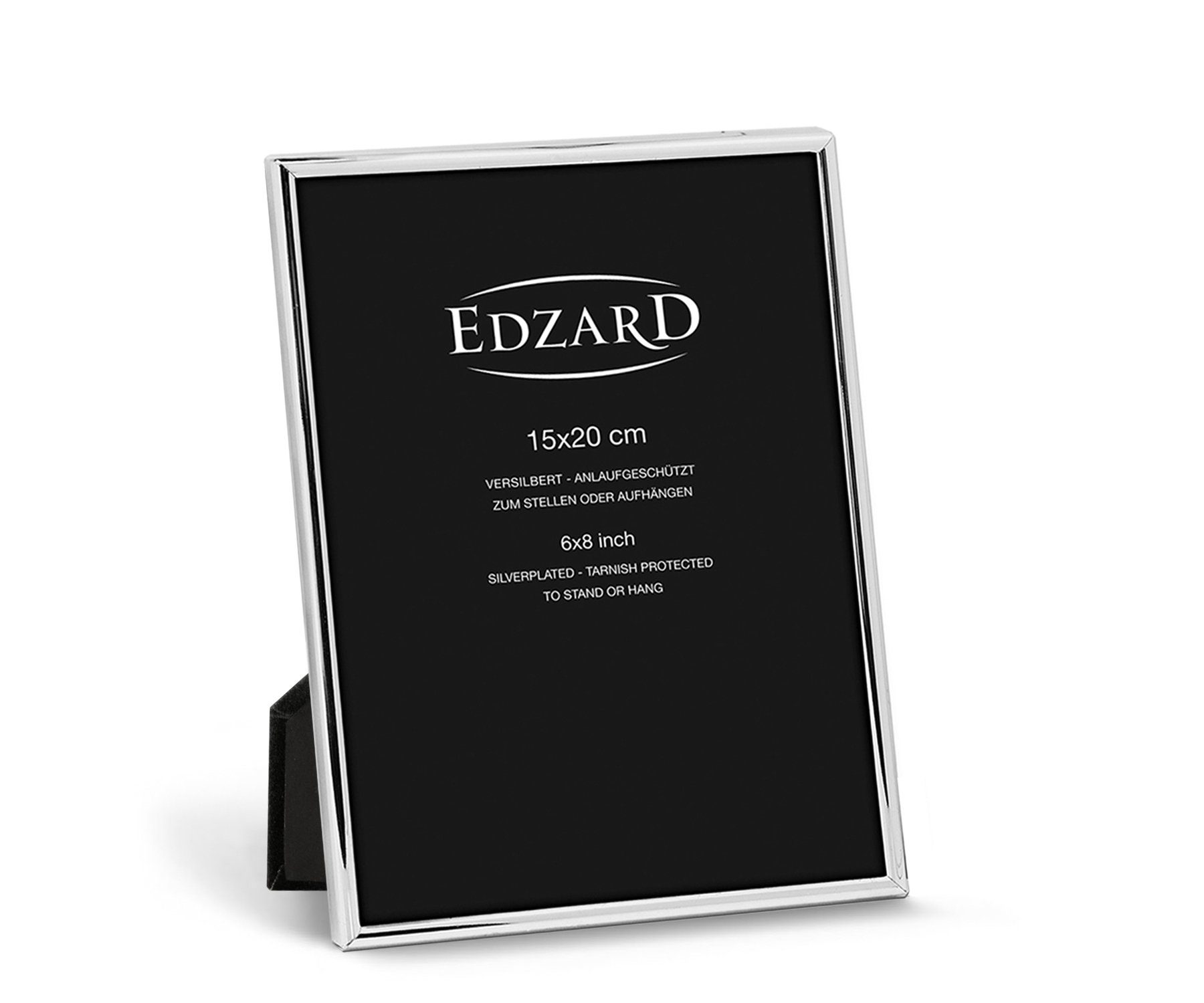 EDZARD Bilderrahmen Genua, versilbert und anlaufgeschützt, für 15x20 cm Bilder - Fotorahmen