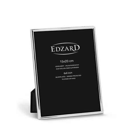 EDZARD Bilderrahmen Genua, versilbert und anlaufgeschützt, für 15x20 cm Bilder - Fotorahmen