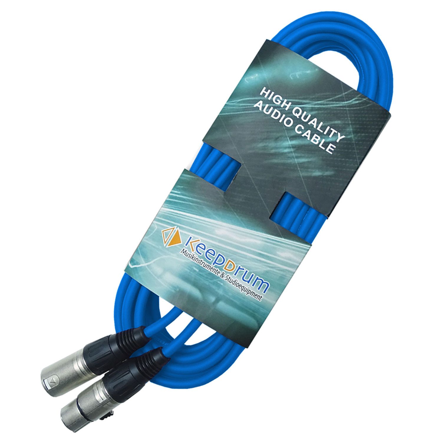 keepdrum keepdrum DMX Kabel Set Rot Blau Schwarz 15m Elektro-Kabel, 3-pol XLR Stecker, zu XLR-Buchse (1500 cm), DMX Kabel Set Rot Blau Schwarz 15m