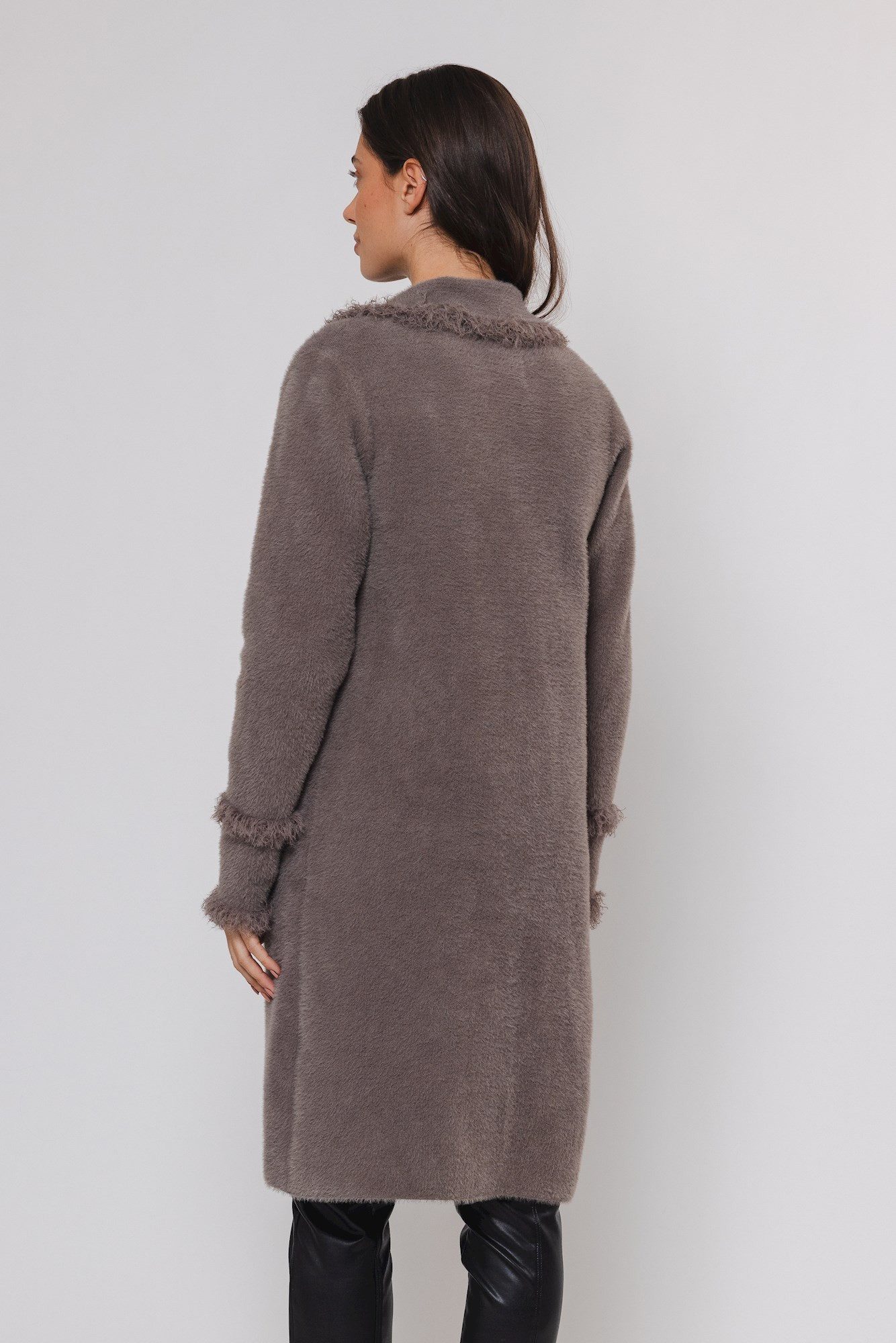 Rino & Pelle Longstrickjacke CATENA mit Fransendetails und Knöpfen