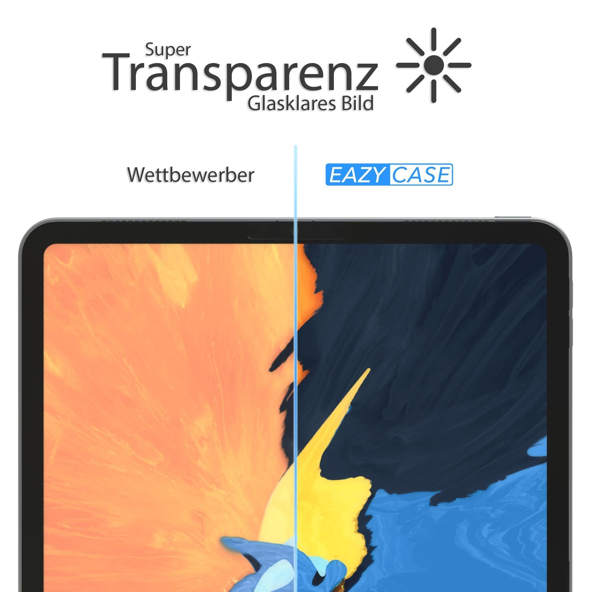 EAZY CASE Displayschutzglas Schutzglas für Apple iPad Pro 11" 1. Gen. (2018), 11 Zoll Panzerglas Displayfolie Tabletschutz Glasfolie Kratzschutz – Bild 5 von 5