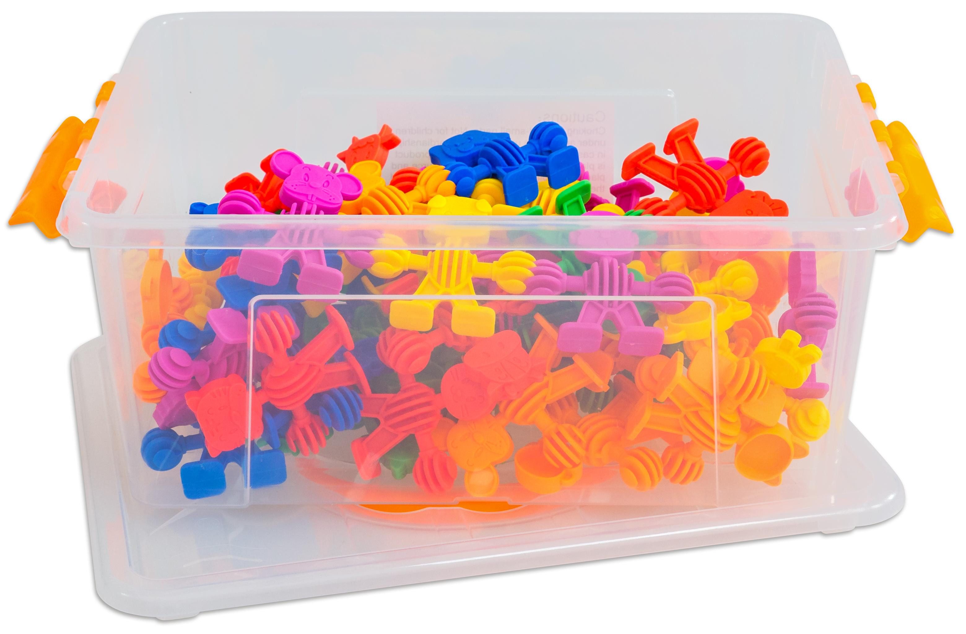 Betzold Steckspielzeug Bunte Stecktiere, 72-teilig