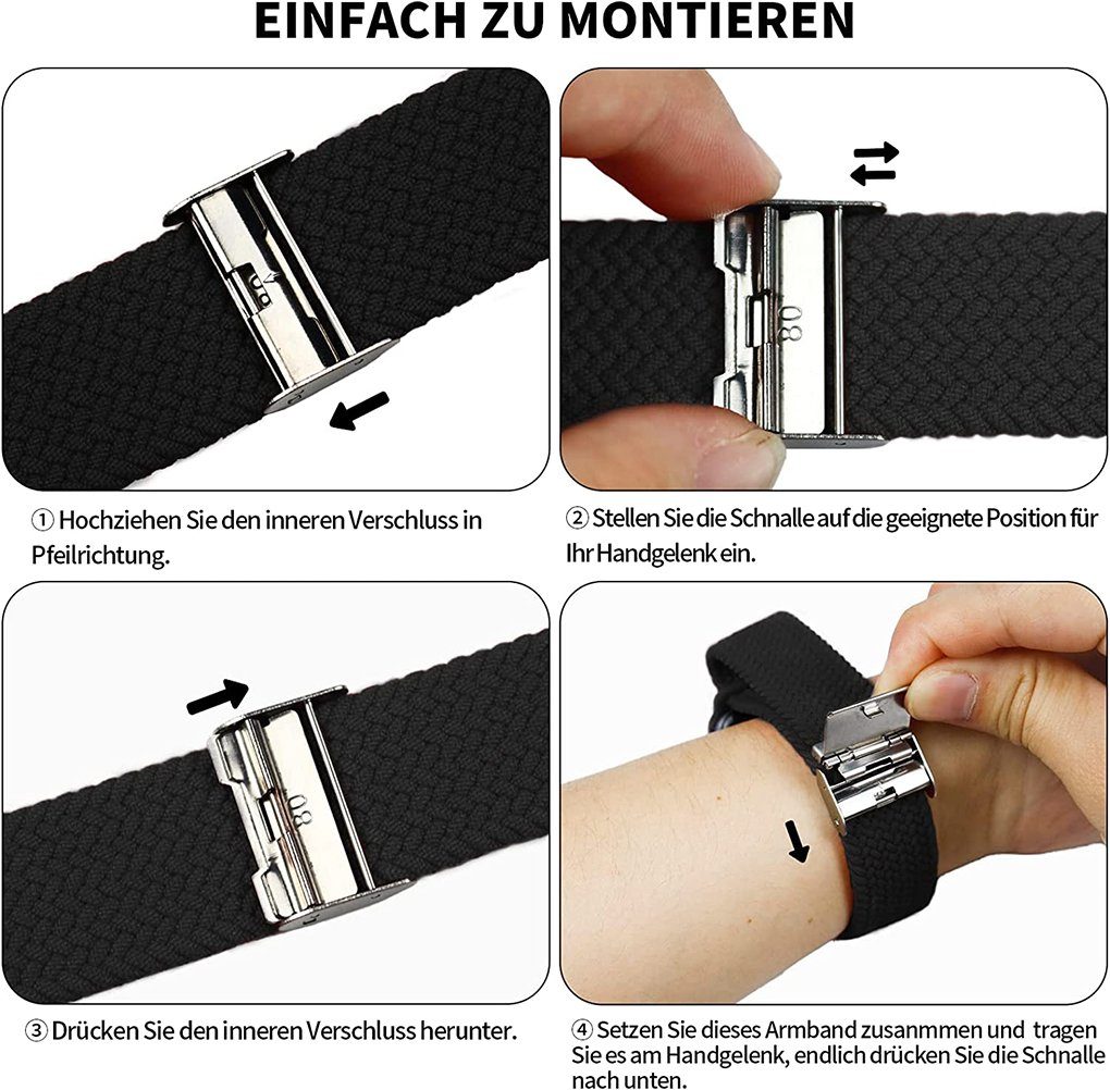 44mm Smartwatch-Armband apple Apple Ersatz Armband YSDYM für 7 42 45mm Stoffarmband 7/6, watch Stück mm 2 Watch armband