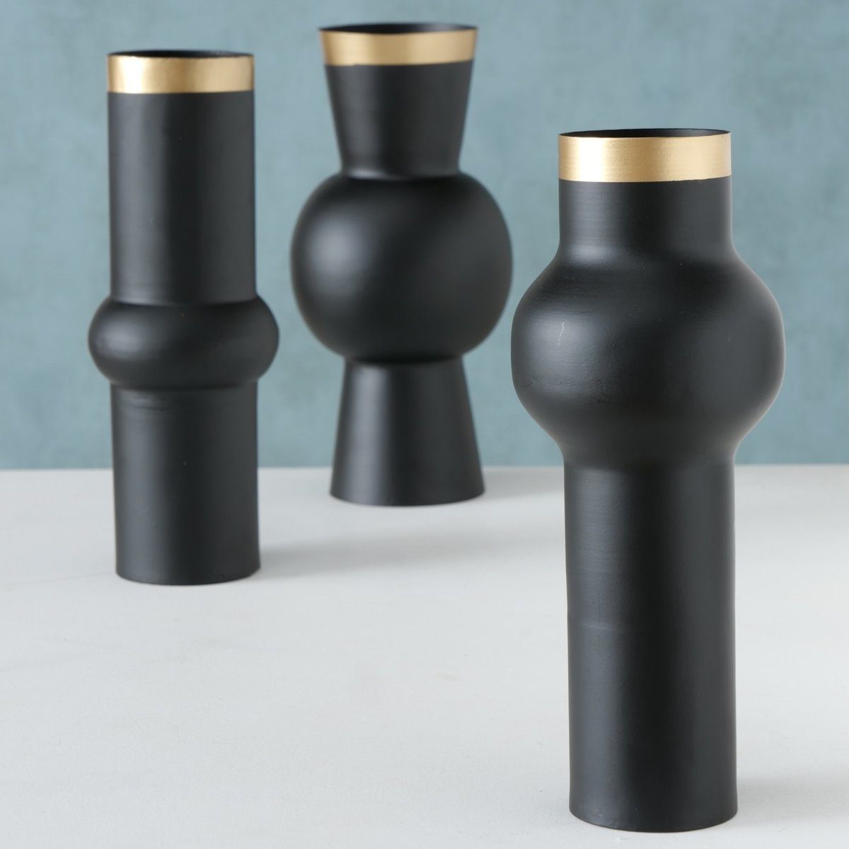 BOLTZE Dekovase Varnjo Vase Eisen schwarz sortiert 30 cm (1 Stück) (Vasen)
