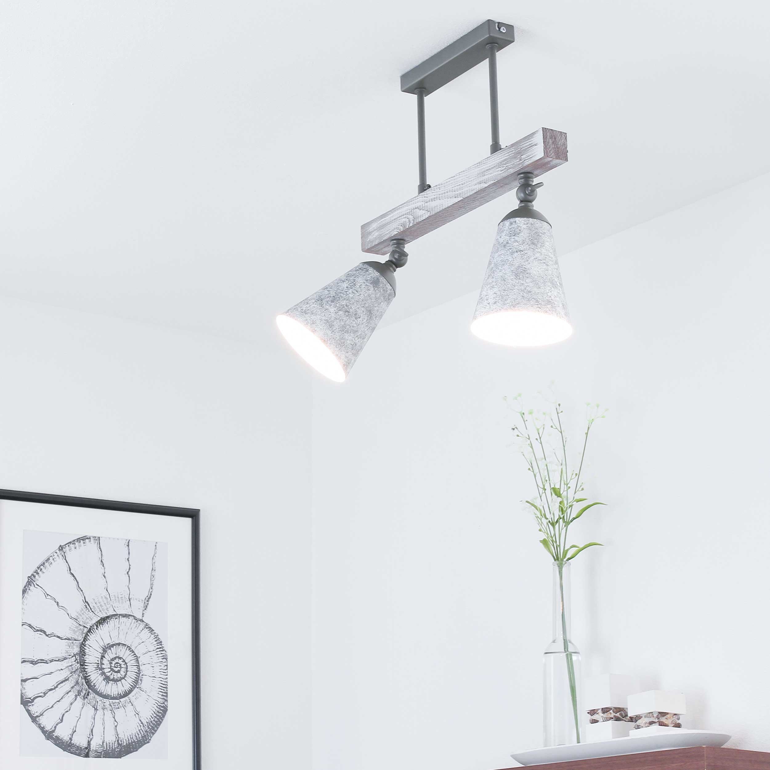 in Licht-Erlebnisse Küche schwenkbar Deckenlampe ohne Deckenstrahler Weiß AGAP, Deckenstrahler Leuchtmittel, Metall Shabby Holz