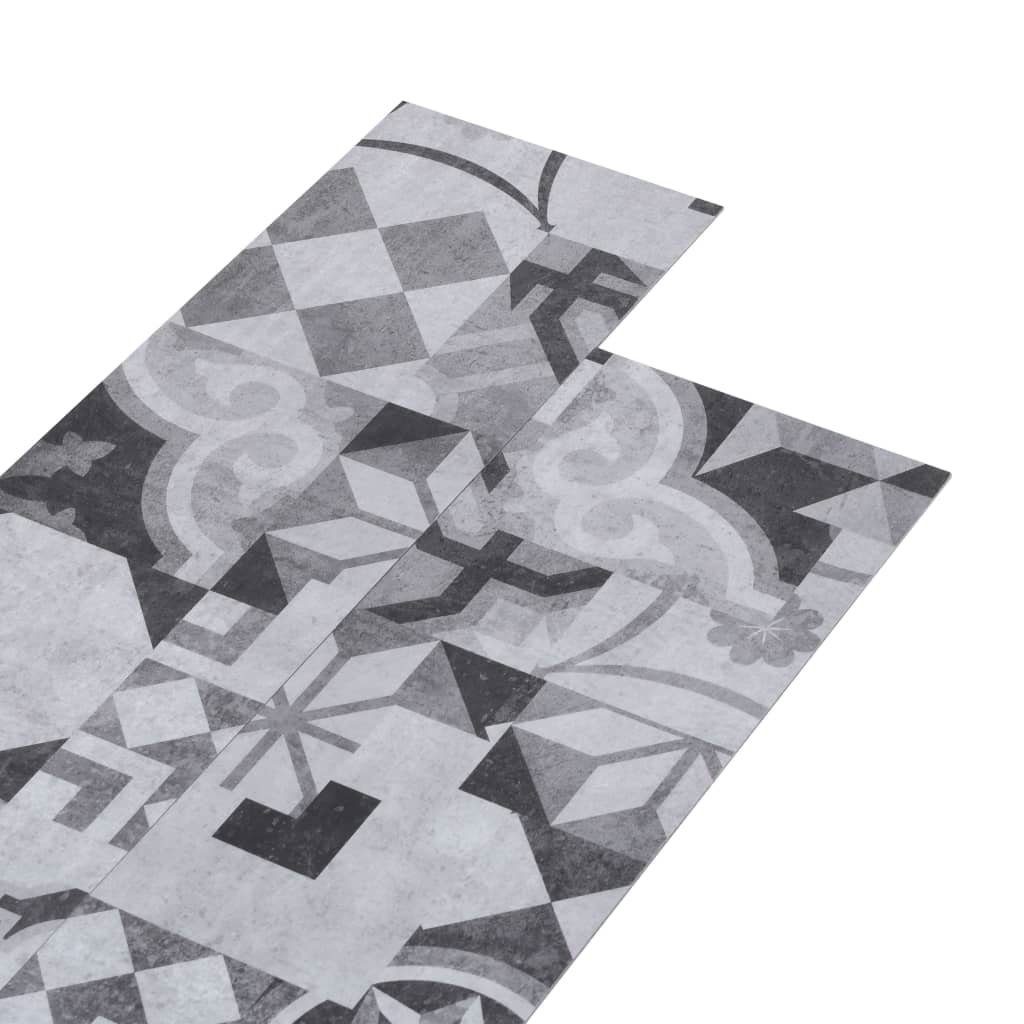 Teppichboden PVC-Laminat-Dielen 5,02 m² 2 mm Selbstklebend Grau Muster, vidaXL