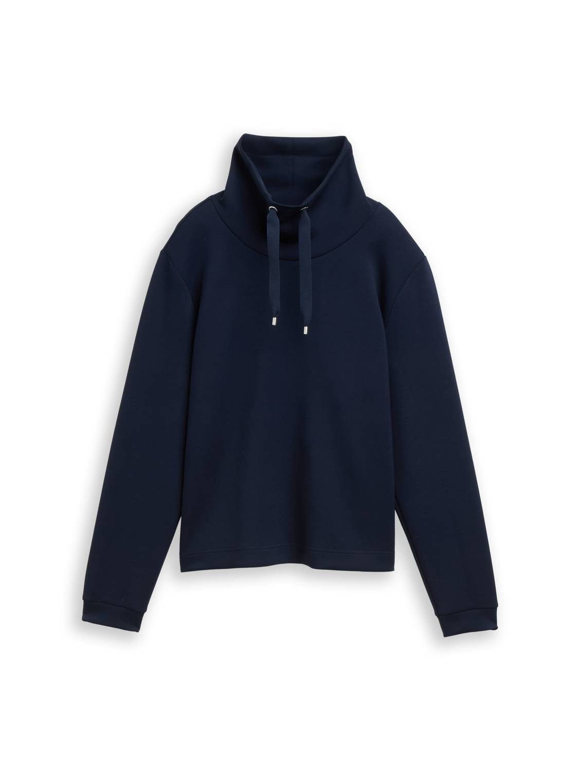 TOM TAILOR Sweatshirt 1049025 Edler Scuba-Stoff mit Kordelzug-Detail günstig online kaufen