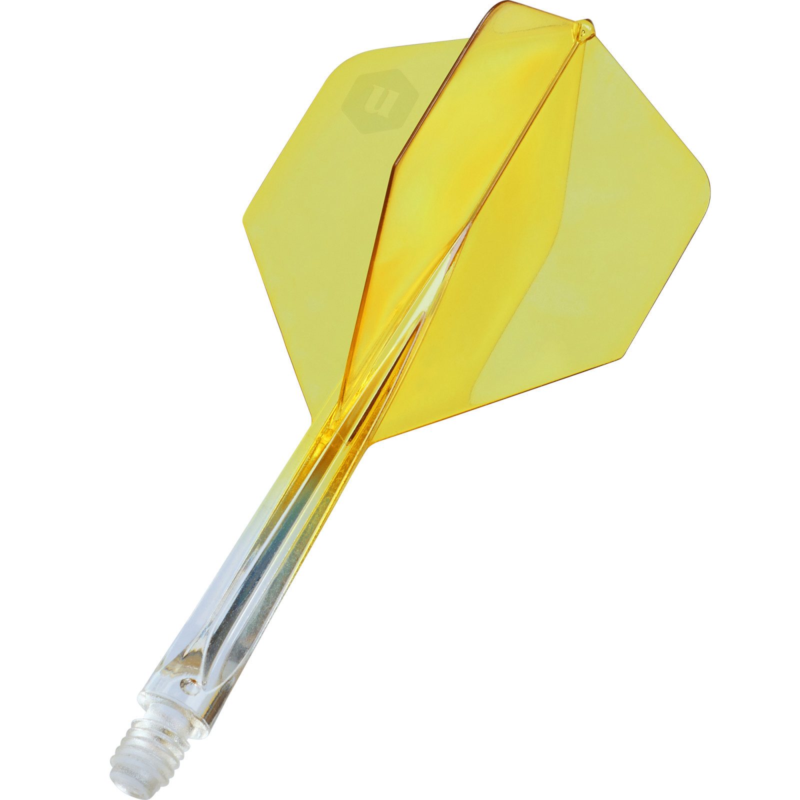 unicorn Dart-Flights Unicorn FORGE, All in One Shaft, Medium, Clear Gelb