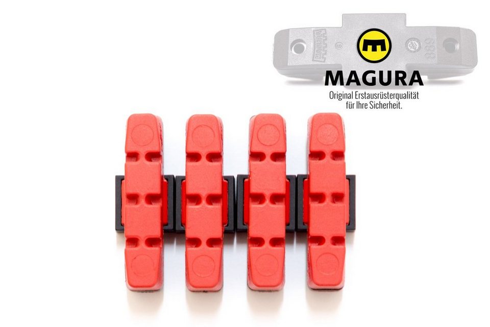 Magura Bremsbelag 4 Stück MAGURA Original Bremsbelag hydraulische  Felgenbremse HS11 22