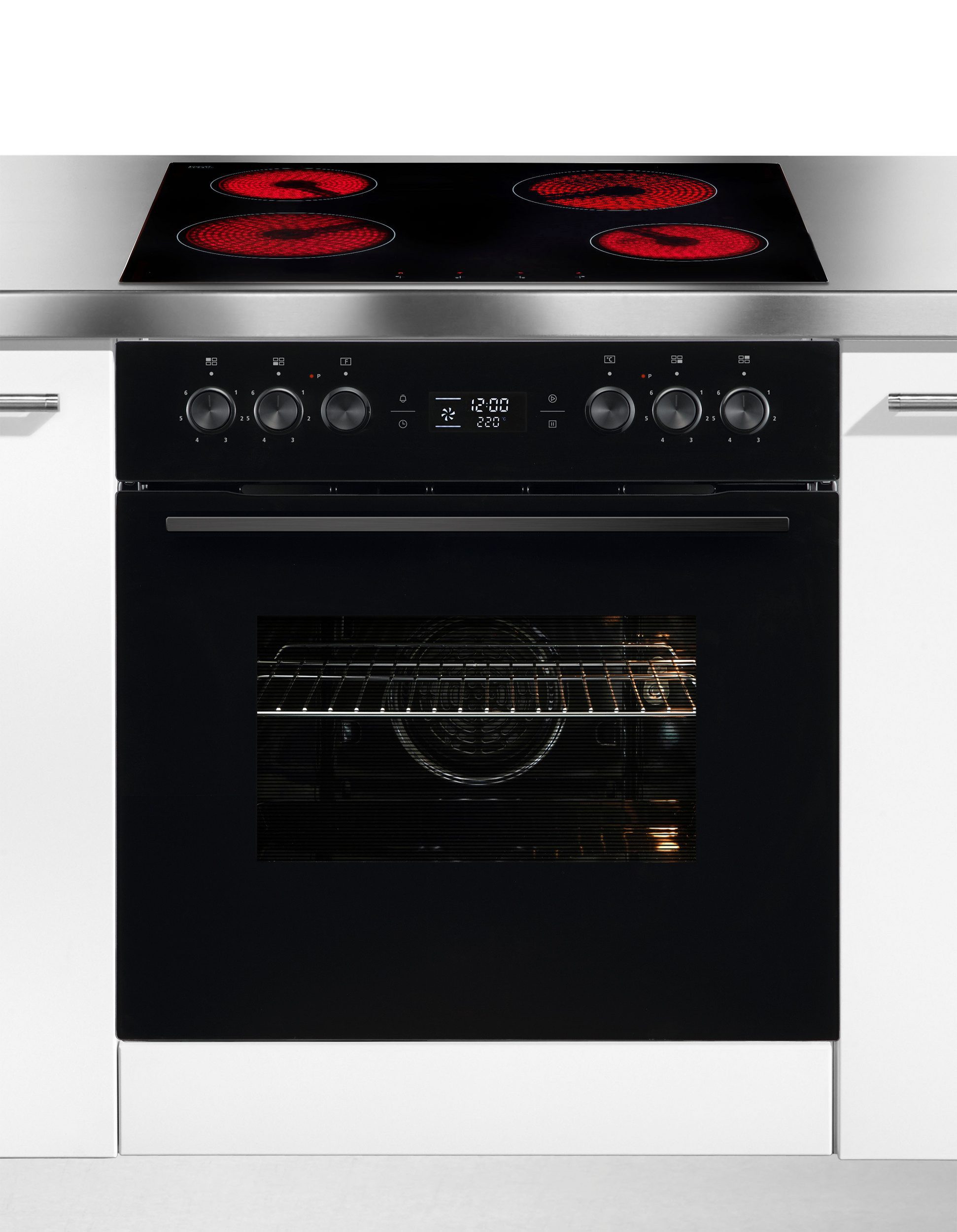 Hanseatic Elektro-Herd-Set HB70AB+HC46CB