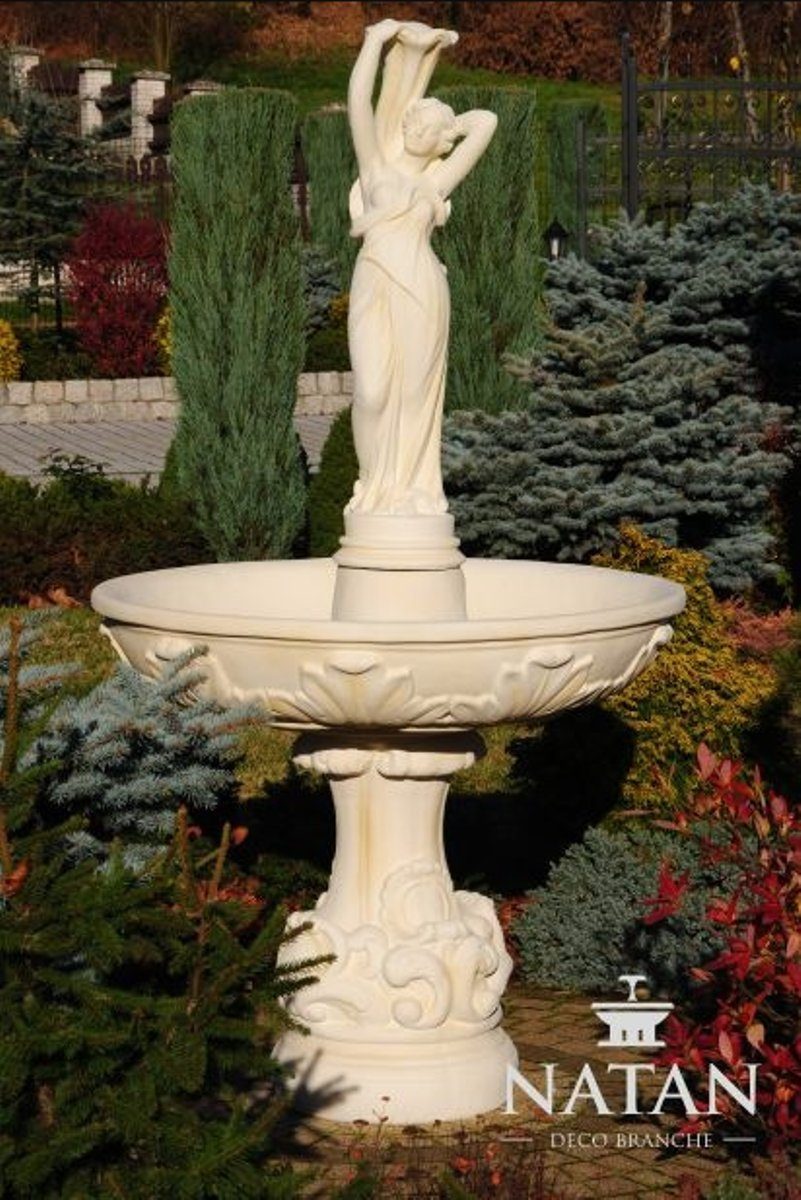 JVmoebel Skulptur Zierbrunnen Springbrunnen Skulptur Fontaine Deko Brunnen Garten Teich