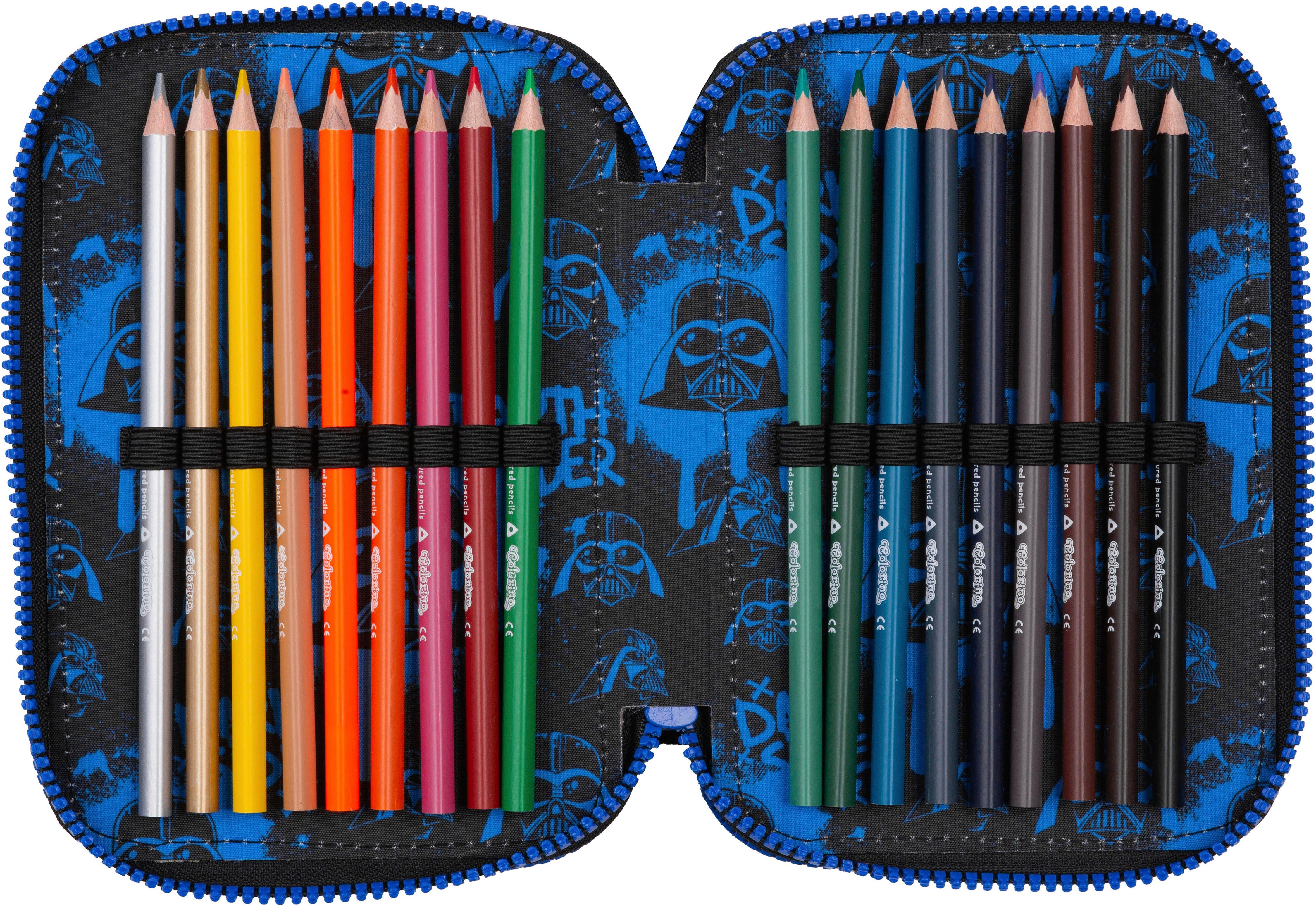 CoolPack Federmäppchen Etui, Star Wars, Darth Vader, befüllt