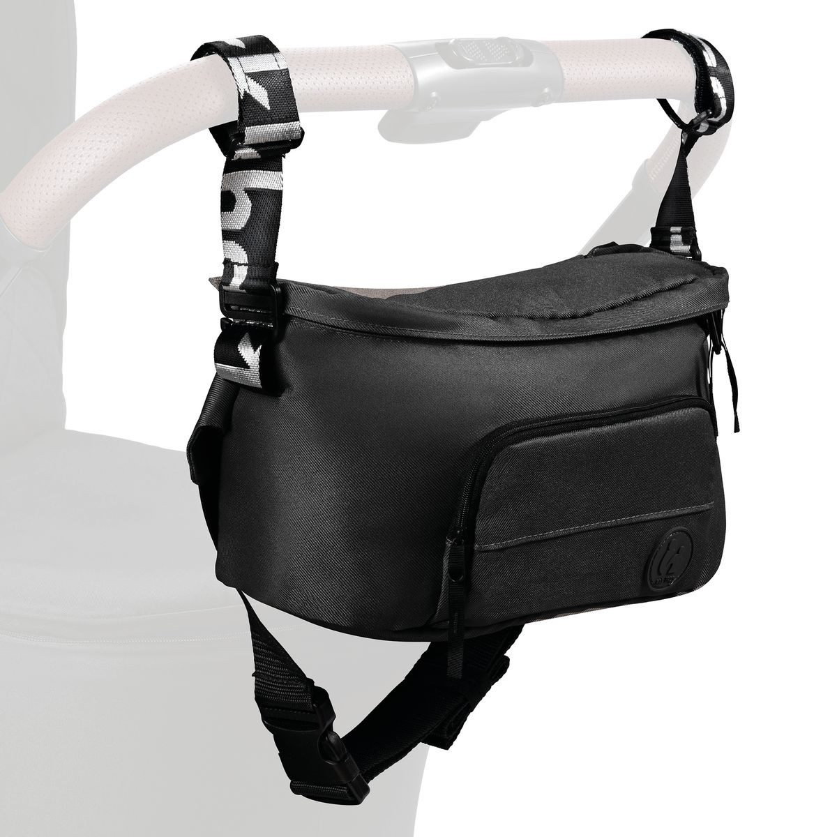 Hauck Kinderwagen-Transporttasche Pushchair Hip Bag - Black, Universal Buggy Organizer Kinderwagen Tasche und Bauchtasche