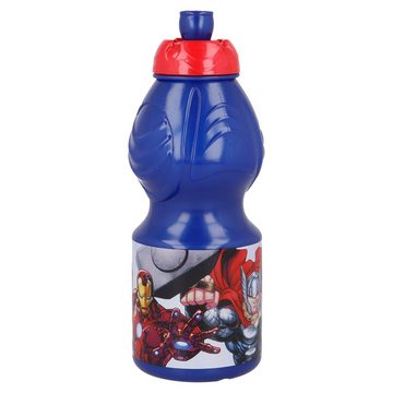 MARVEL Lunchbox Avengers 4 teiliges Lunch Set - Brotdose Trinkflasche Besteck, (4-tlg)