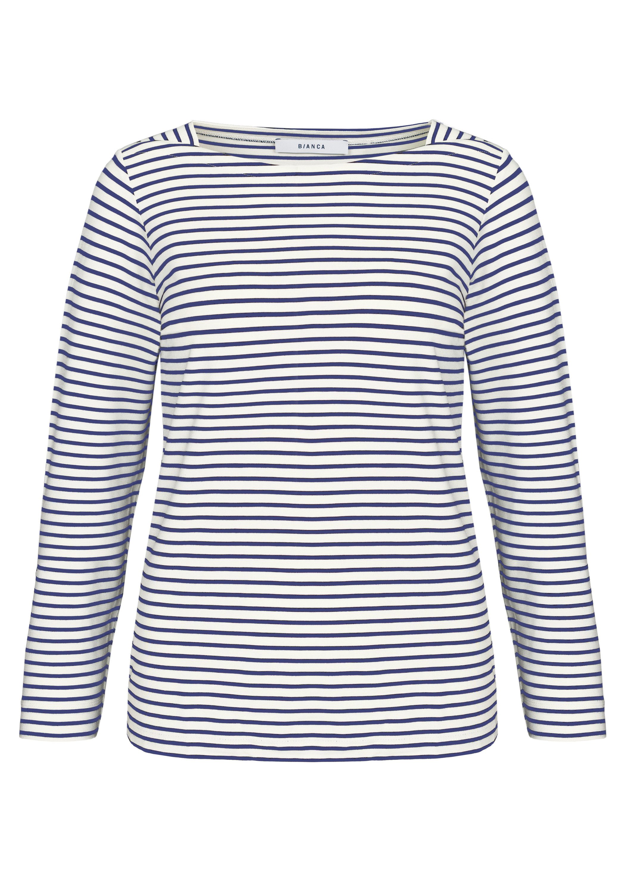 bianca Langarmshirt LOTTE in coolem Ringellook in aktueller Saisonfarbe günstig online kaufen