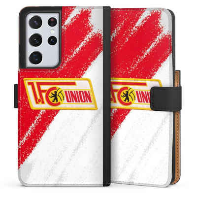 DeinDesign Handyhülle Offizielles Lizenzprodukt 1. FC Union Berlin Logo, Samsung Galaxy S21 Ultra 5G Hülle Handy Flip Case Wallet Cover