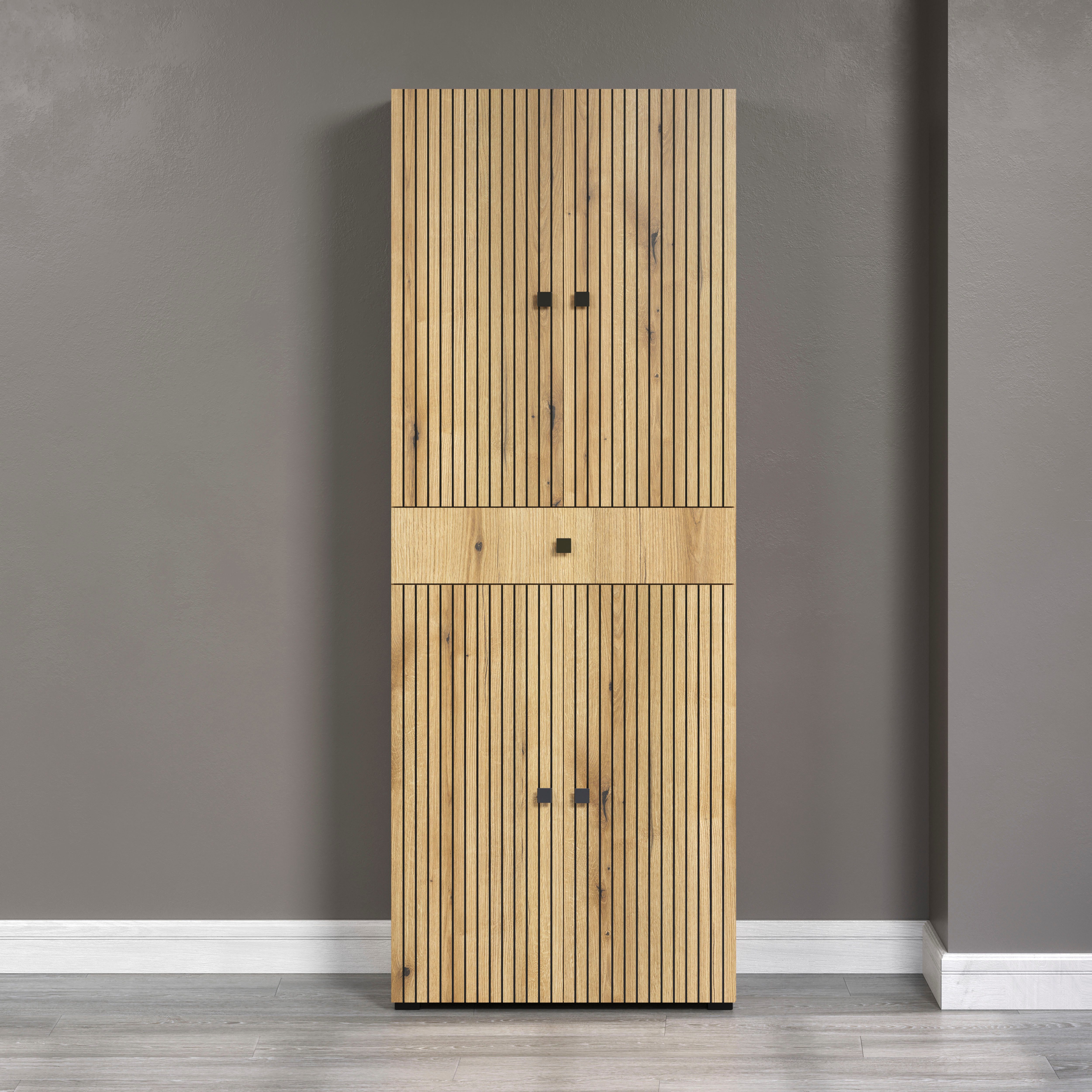 welltime Hochschrank Amrum (1-St) Badezimmerschrank mit und ohne Schublade - (B/T/H) 40-70/31/186 cm