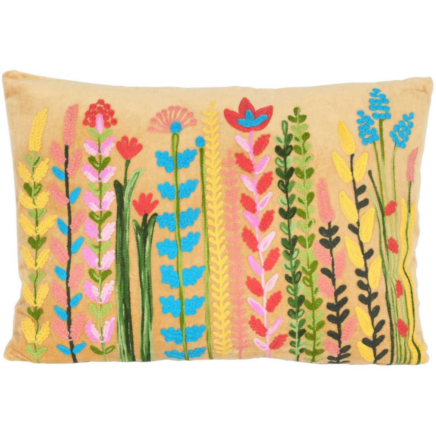 Casa Moro Dekokissen Boho Samtkissen Santa 48x30 cm mit Füllung rechteckig bunt, Boho Chic Sofakissen Couchkissen, bestickt