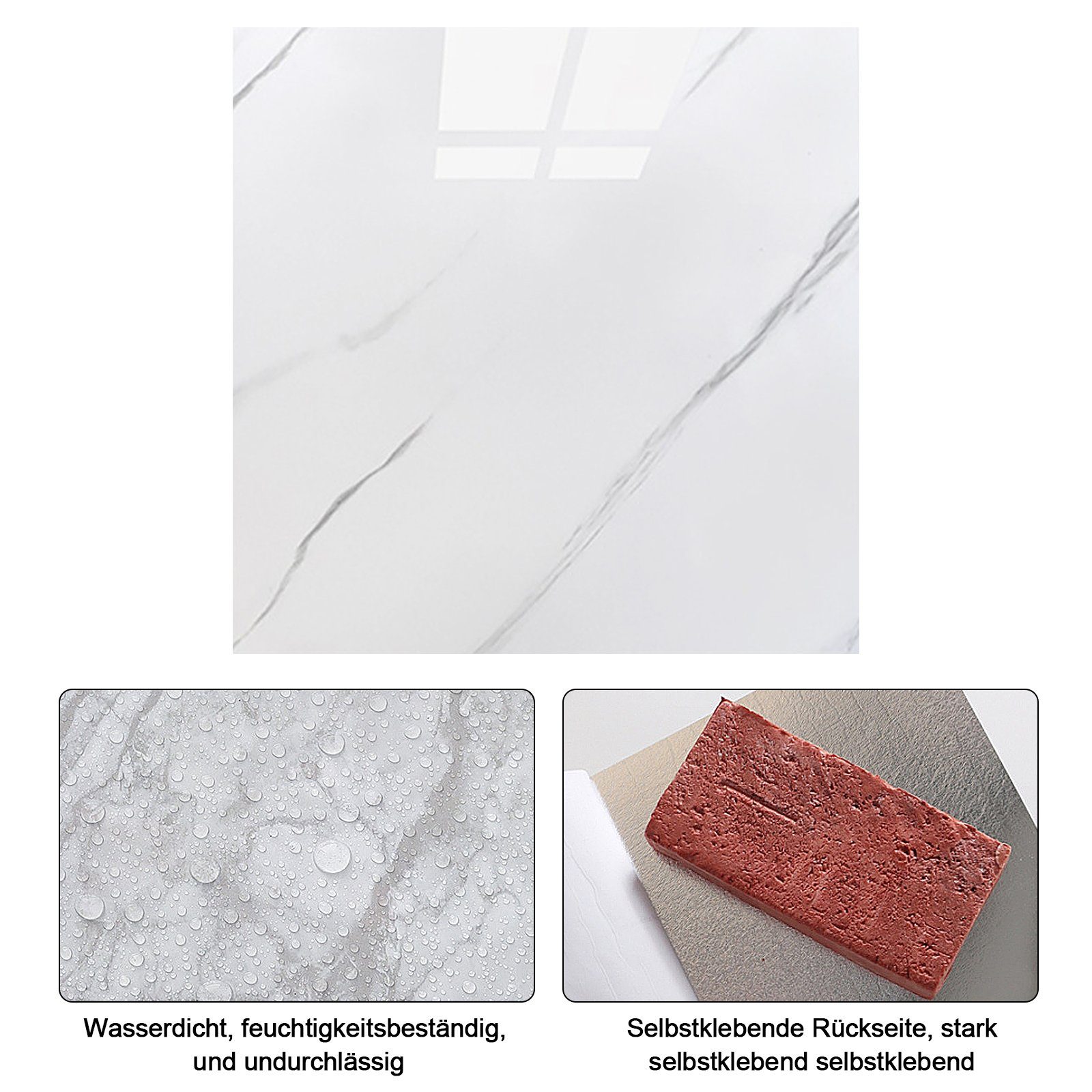 TWSOUL Fliesenaufkleber 22 Stück Marmorfliesen-Imitatpaste, wasserdicht, günstig online kaufen