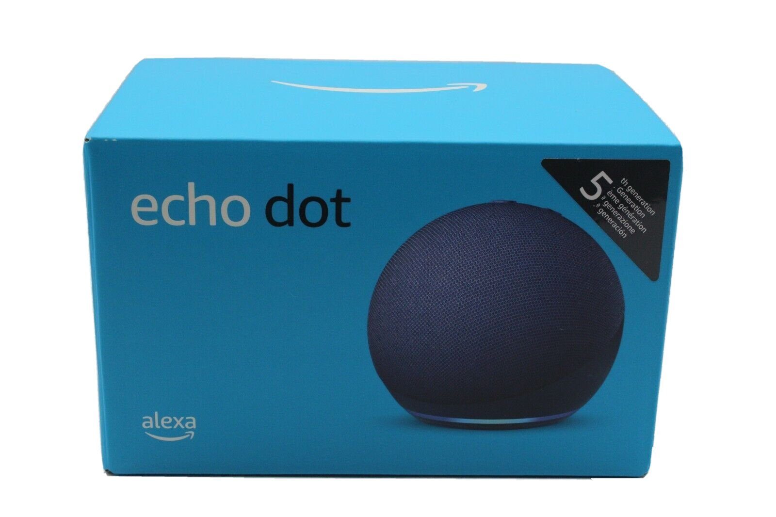 Echo (WLAN Alexa (WiFi), Sprachsteuerung, mit Lautsprecher 2022 Generation Bluetooth, Einfache Mikrofon-aus-Taste) 5. Installation, blau Speaker Smart Dot Amazon Smart