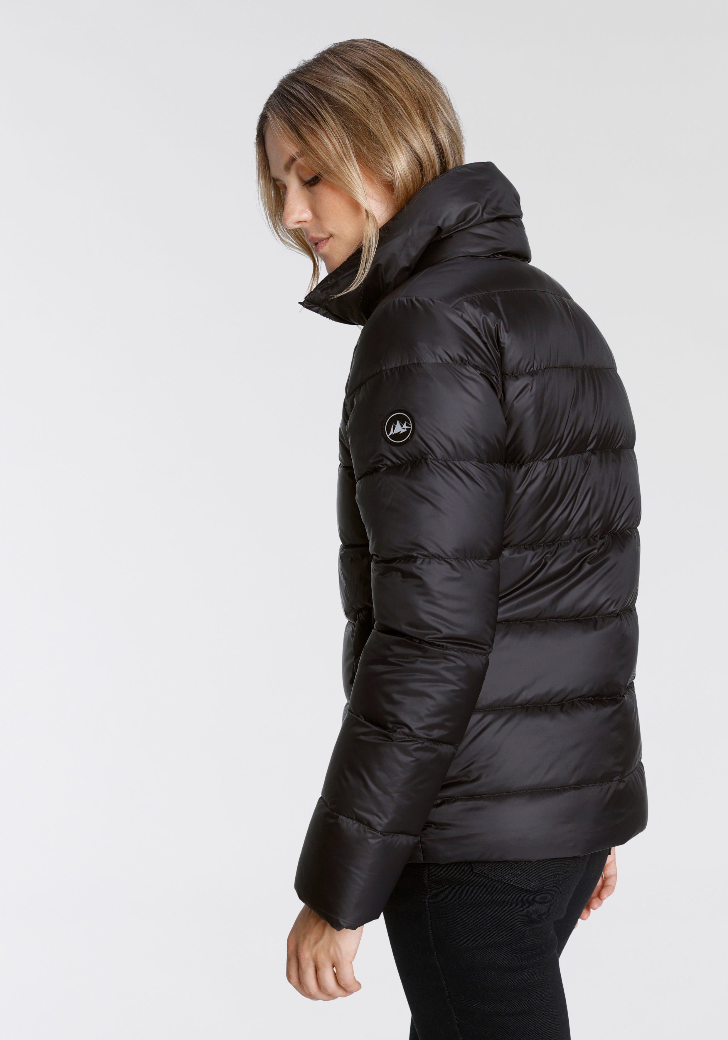 Wattierung Daunenjacke schwarz Polarino warmer mit