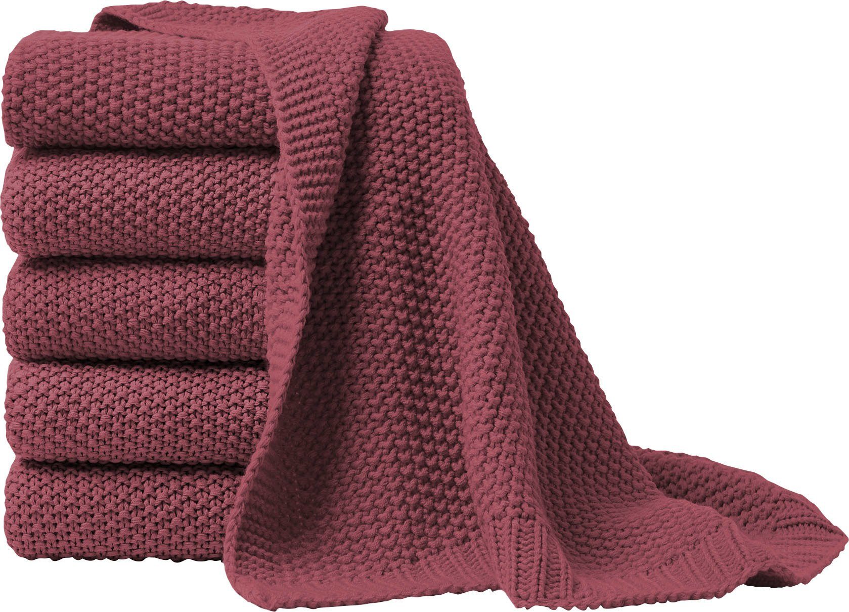 Wohndecke Strick, Primera, mit einer hochwertigen Randverarbeitung, Kuscheldecke
