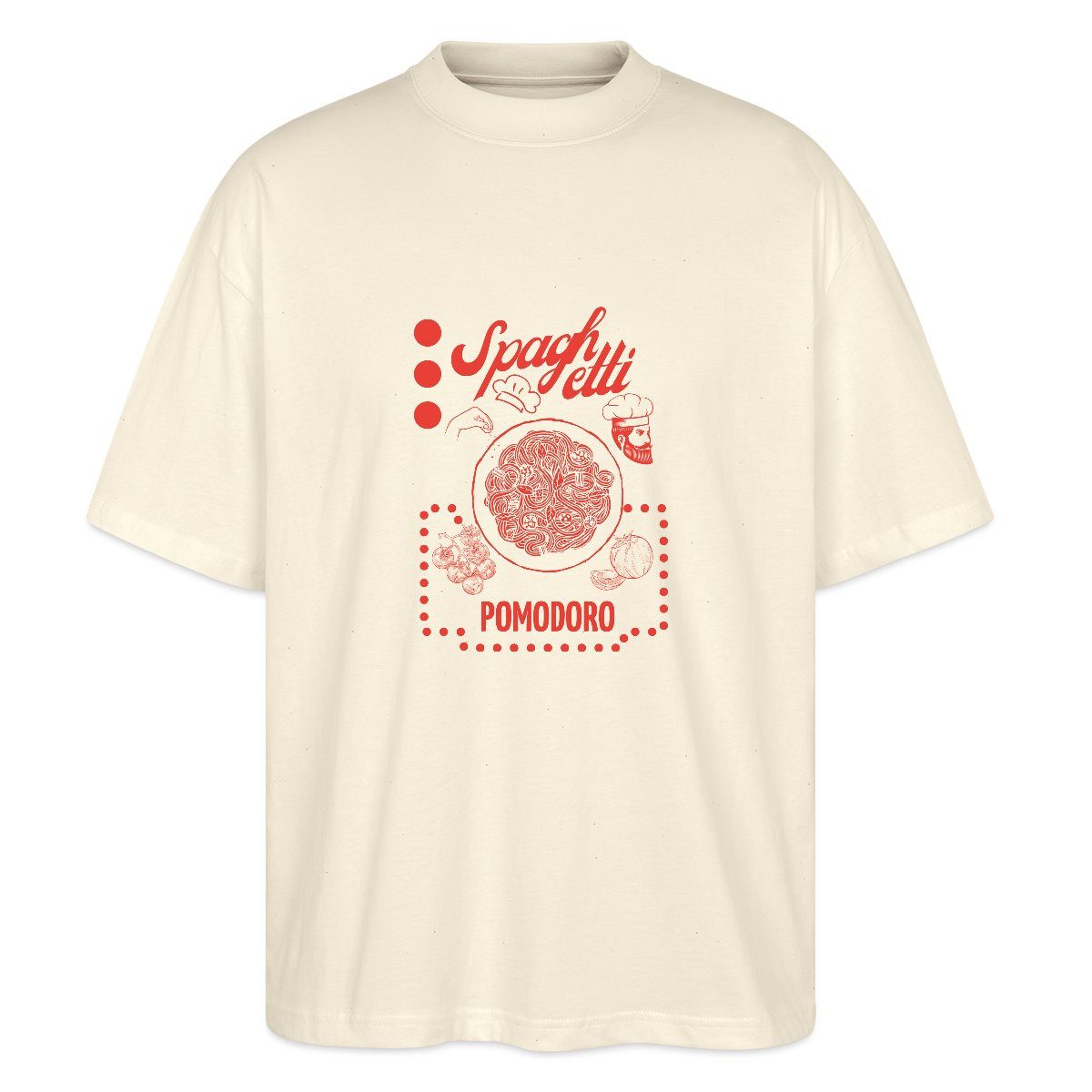 T-Shirt Spaghetti Pomodoro Kochen Küche Geschenk Oversize Unisex T-Shirt