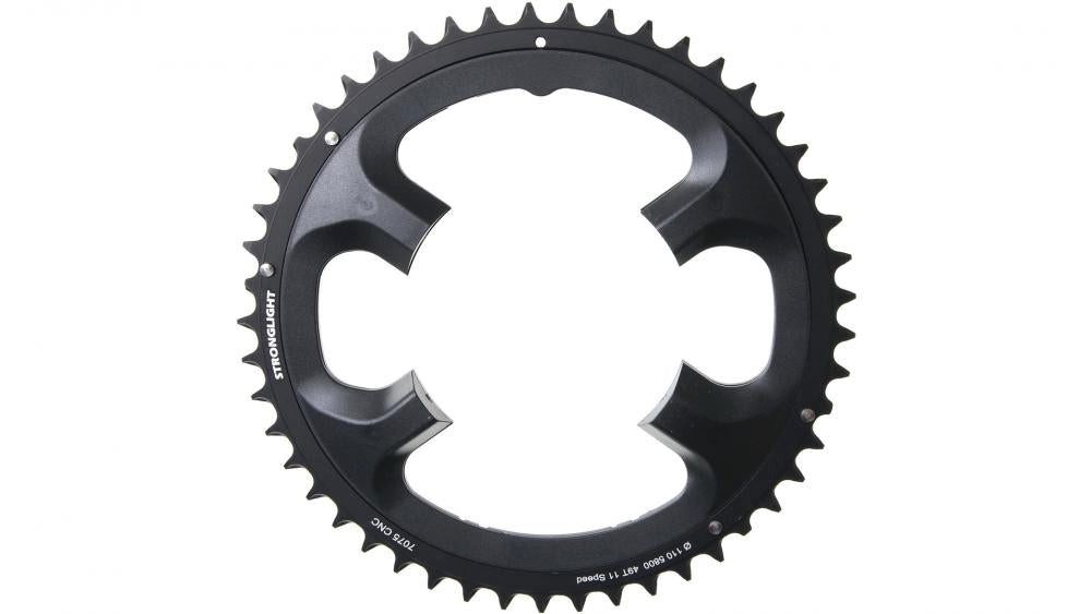 STRONGLIGHT Kettenschaltung Stronglight Kettenblatt 7075 schwarz 11fach 110mm 49Zähne Shimano FC-5