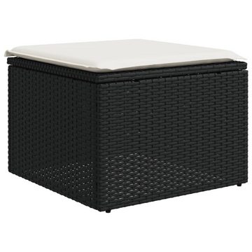 vidaXL Gartenlounge-Set 8-tlg. Garten-Sofagarnitur mit Kissen Schwarz Poly Rattan, (1-tlg)