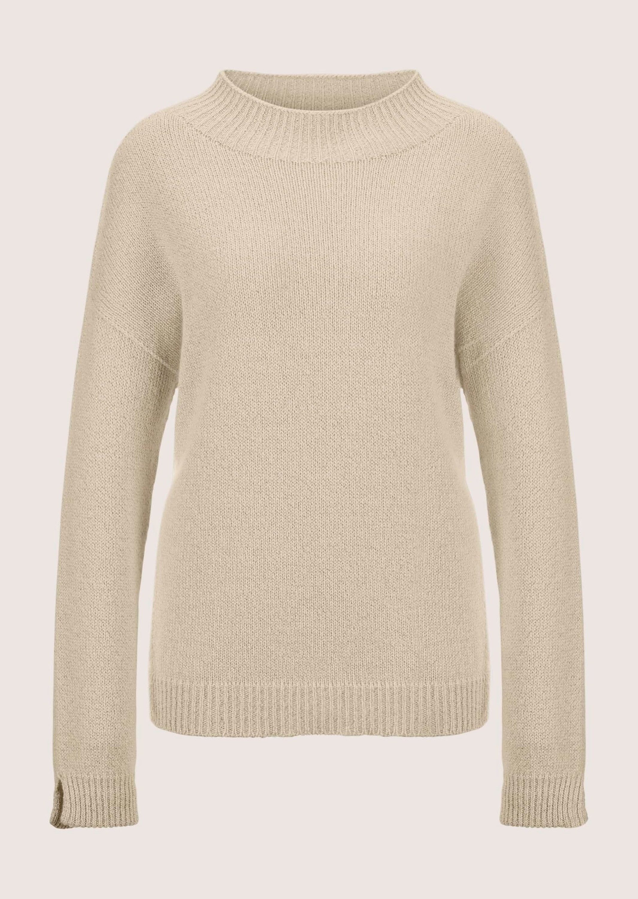 Strickpullover Langarm Stehkragen-Pullover