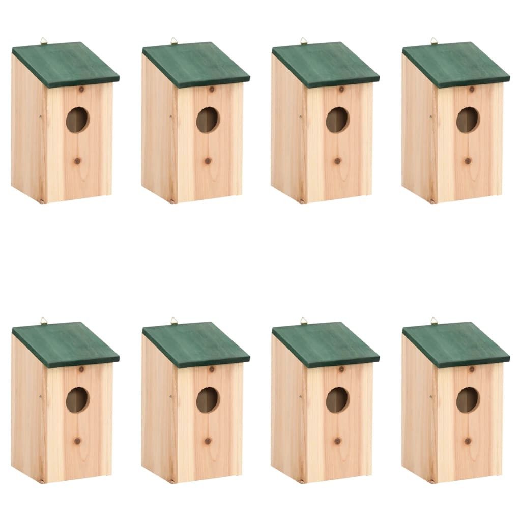 Vogelhaus Vogelhäuser 8 Stk. Holz 12x12x22 cm
