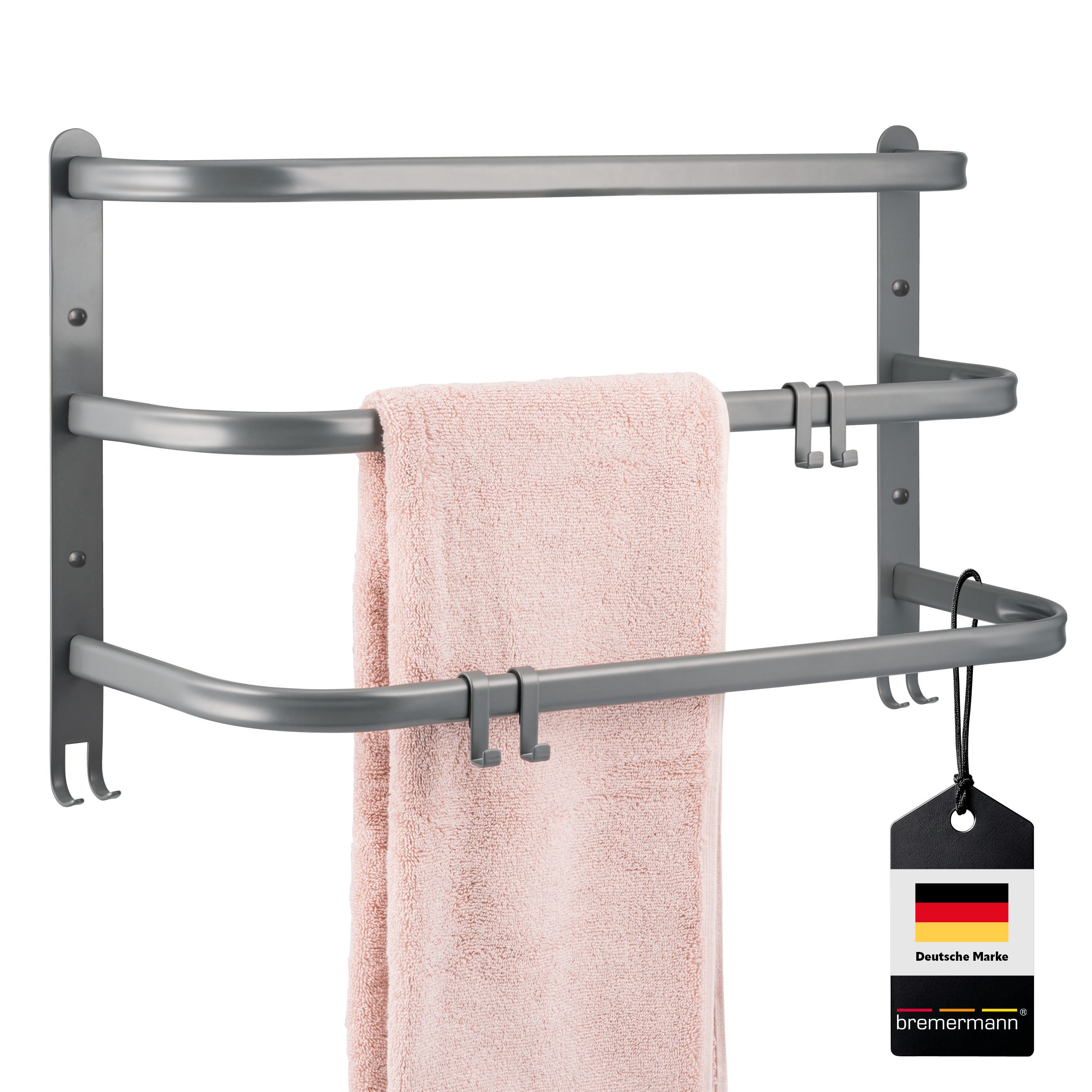 bremermann Handtuchhalter Wand-Handtuchhalter, 3 gestufte Ablagen, Handtuch günstig online kaufen