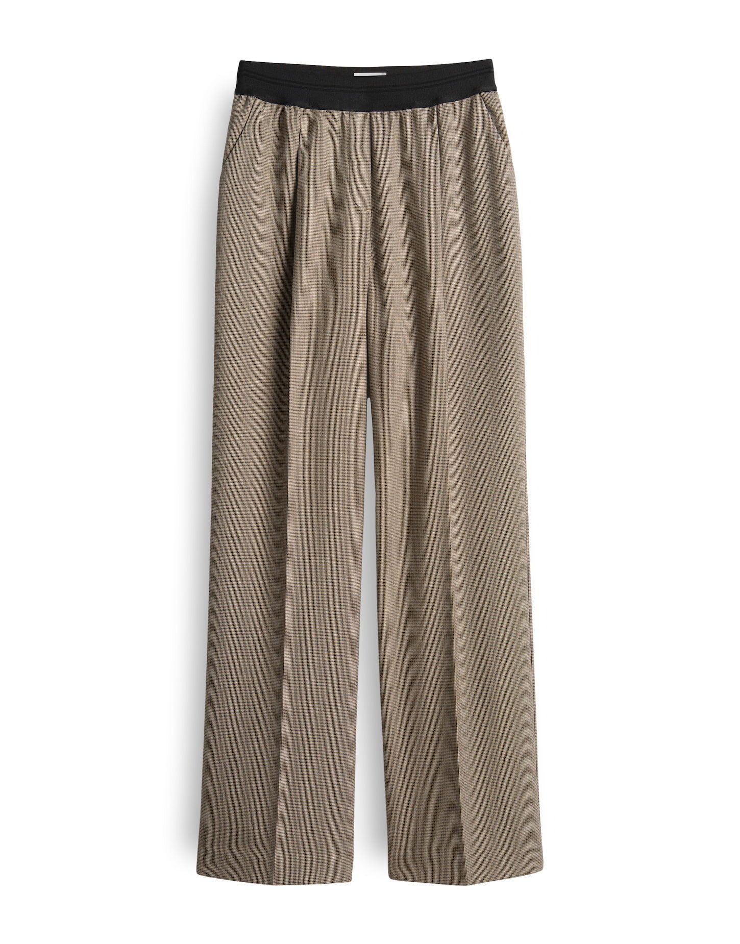 OPUS Bundfaltenhose MAROU CITY mit Pepitamuster High Rise, Long, Wide Leg günstig online kaufen