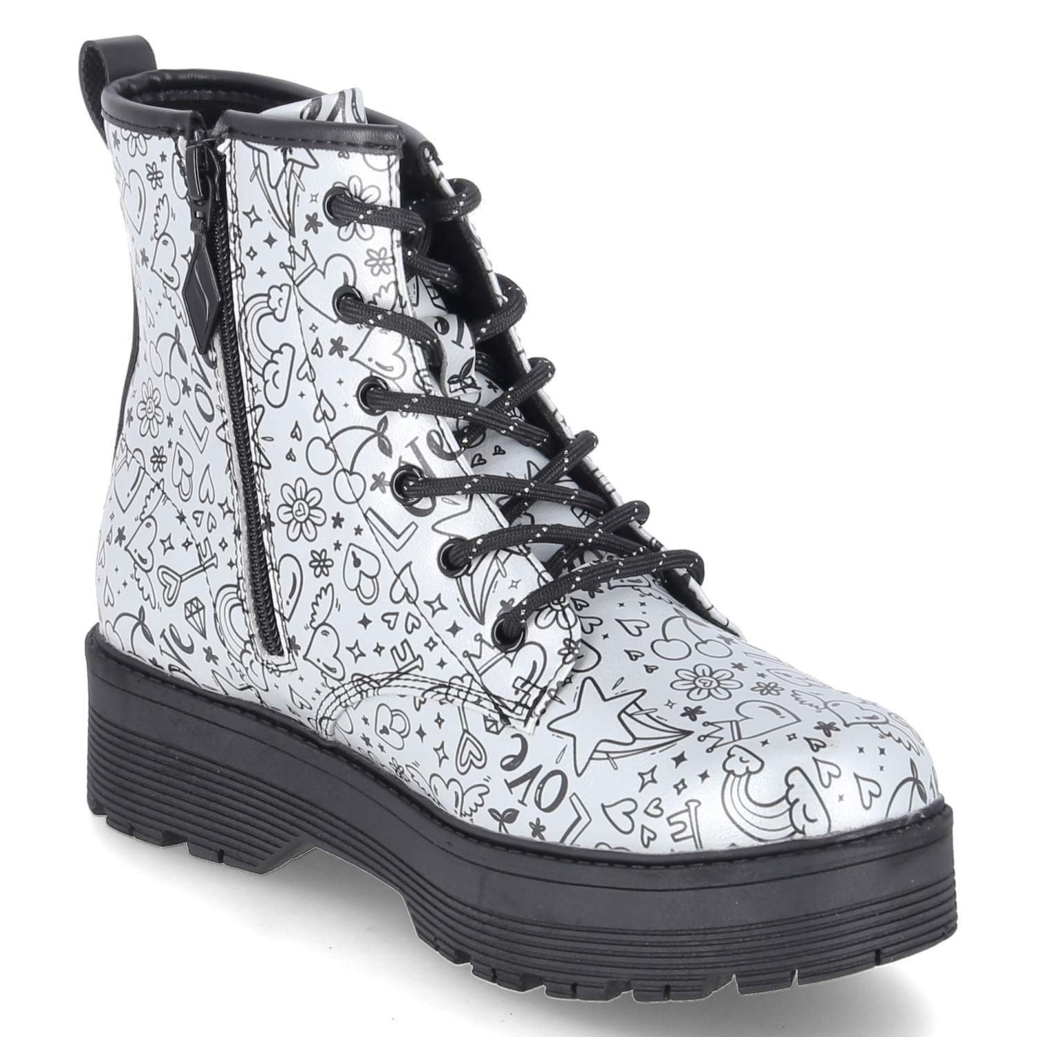 Skechers Skechers Schnürboots 303408L SLBK Mädchen Synthetik silver Winterstiefel – Bild 5 von 5