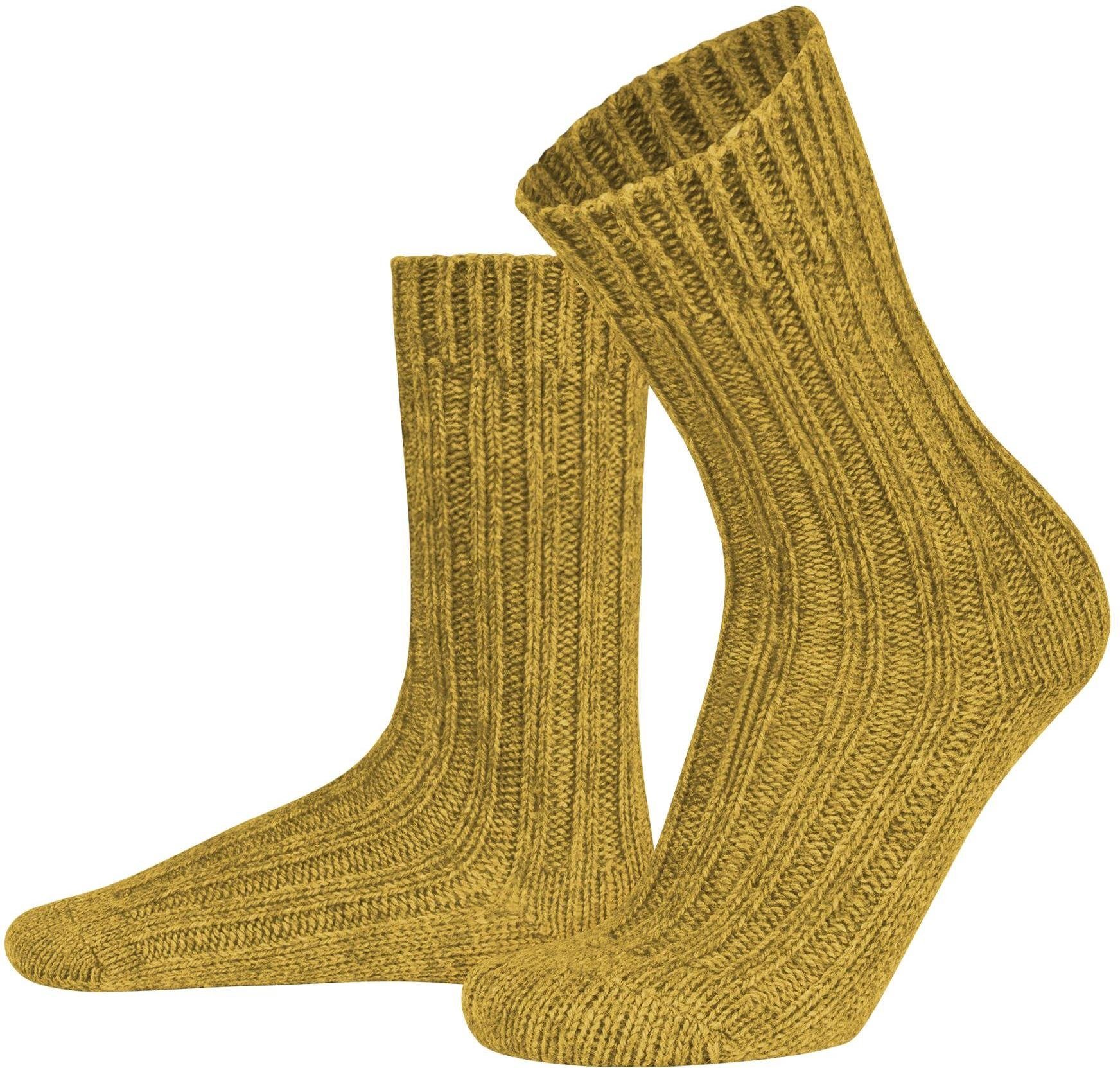 normani Thermosocken 2 Paar WollSocken aus Alpaka- und Schafwolle (2 Paar) hochwertige Qualitätssocken mit hohem Wollanteil Gelb