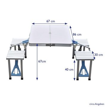 SVITA Sitzgruppe Camping Set, (Set, 1-tlg., Camping-Sitzgruppe), klappbar, tragbar