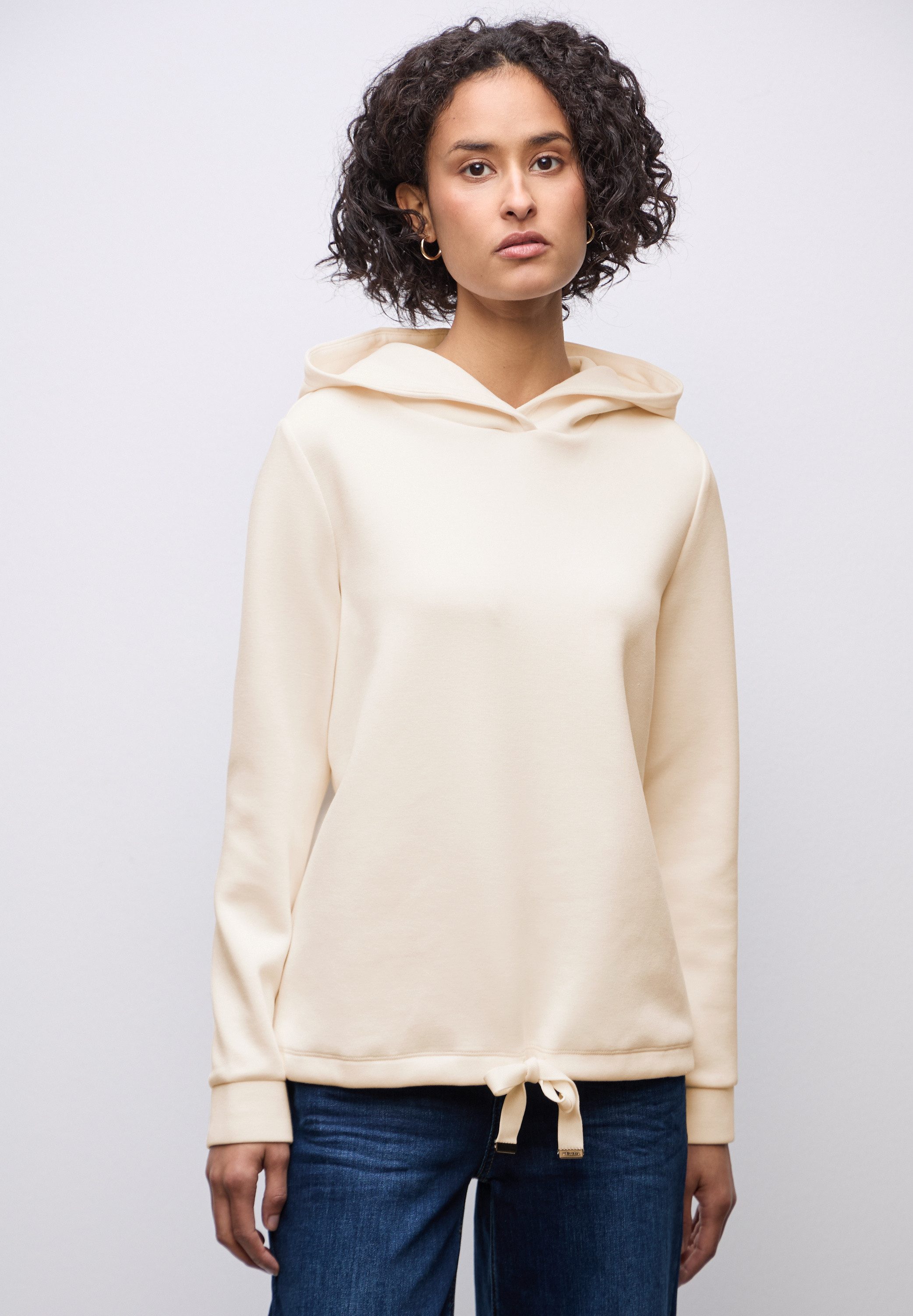 STREET ONE Hoodie mit elastischem Materialmix