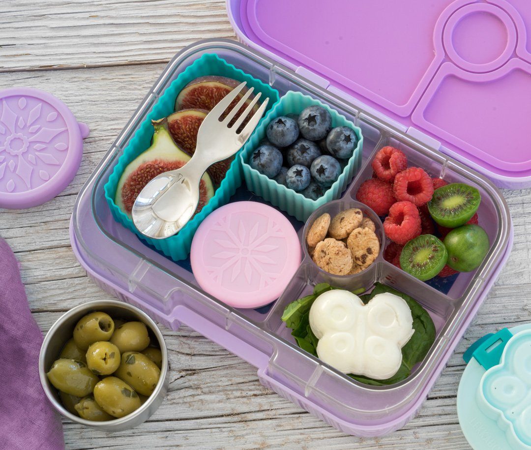 LEKKABOX Campinglöffel Mini Edelstahl Göffel, 10cm - Gabel Löffel Spork klein Kinder Brotdose, Extra klein, nur 10 cm lang – passt in jede Brotdose