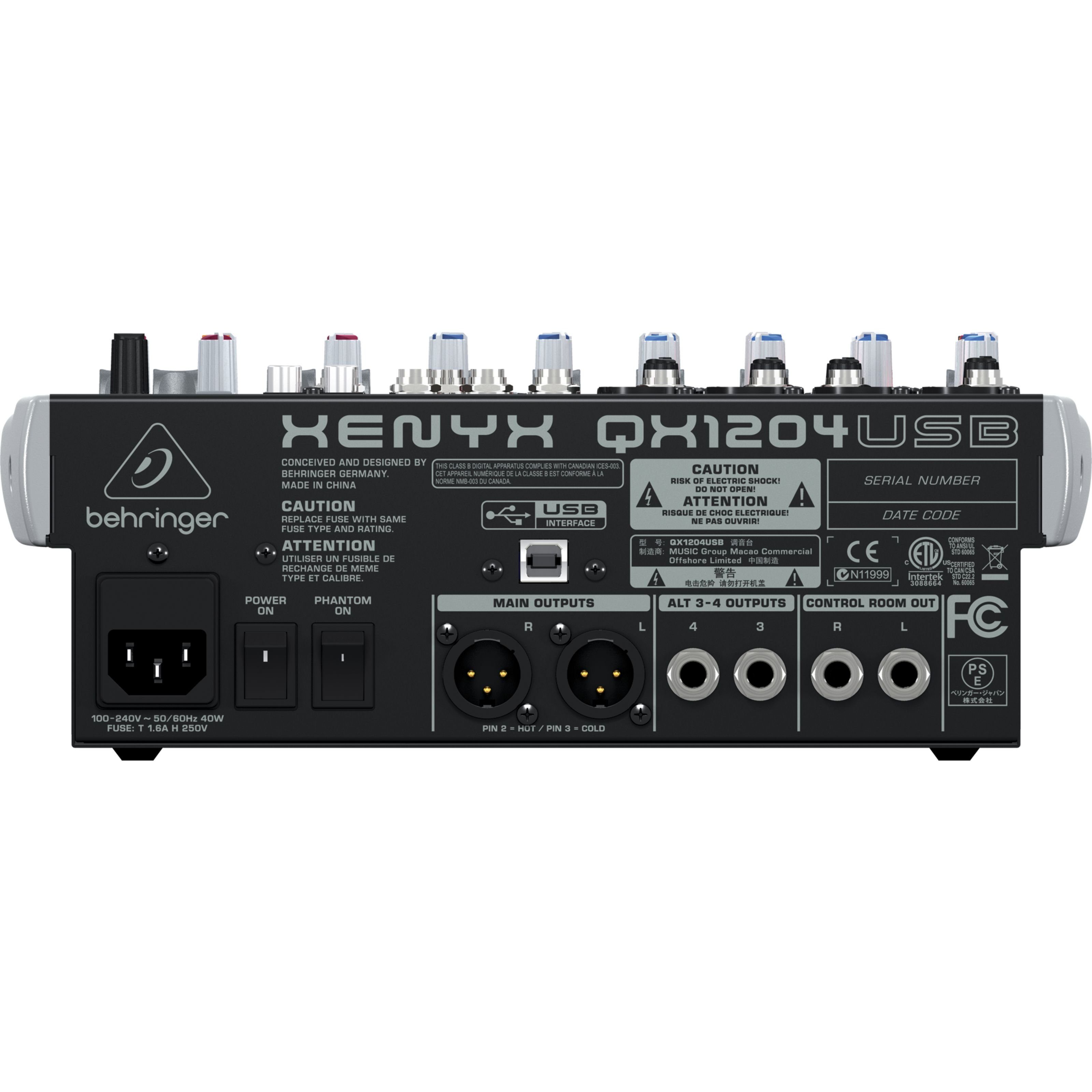 Behringer Mischpult, (XENYX QX1204USB, PA Mischpulte, Analog Mixer), XENYX QX1204USB - Analogmixer