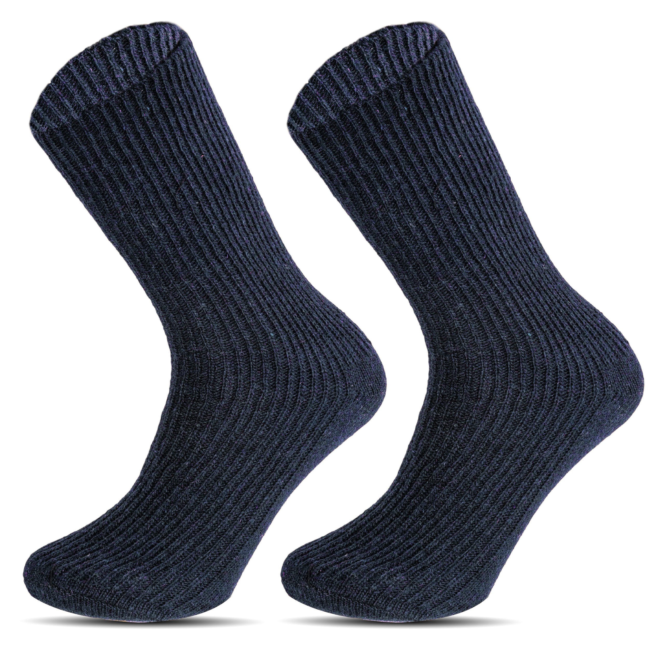 TEXEMP Freizeitsocken 2 - 6 Paar Wollsocken Herren & Damen Schurwolle Wintersocken Dick Warm (Packung, 2-Paar) Naturfasern - Nicht einlaufend